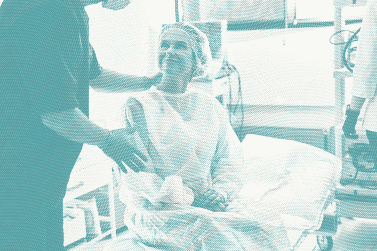 a woman prepares for a mastectomy