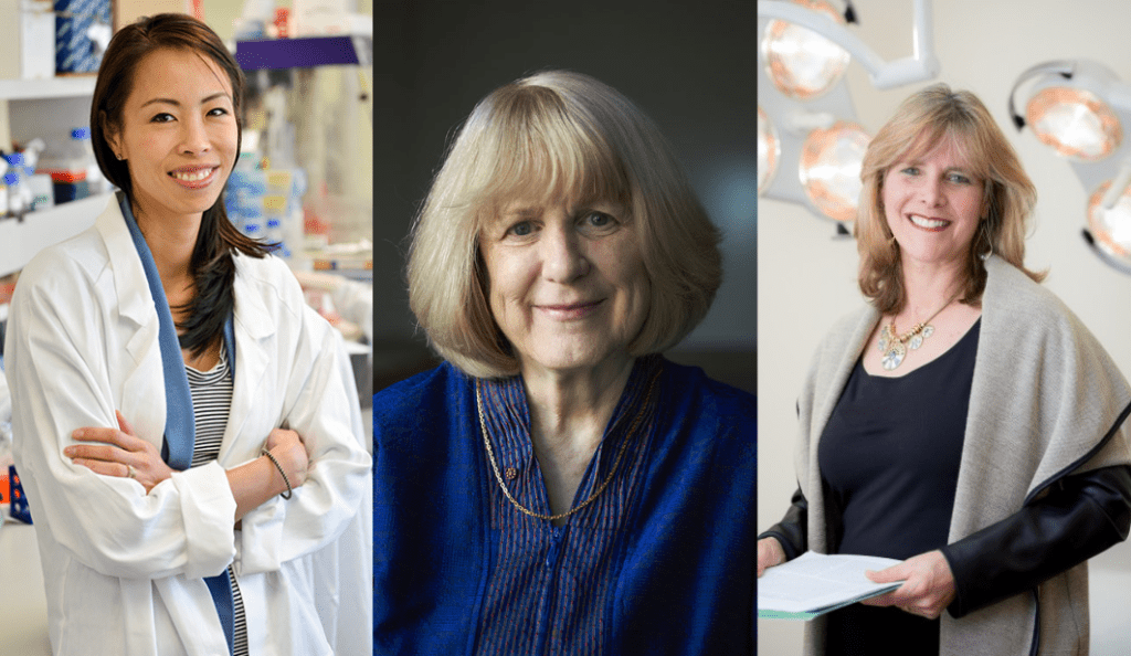 Close up portraits of award recipients Drs. Sherene Loi