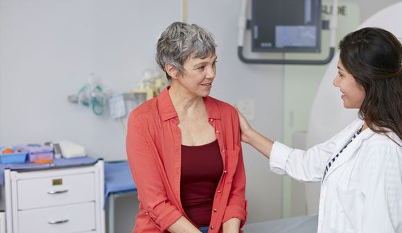 Woman-at-doctors-office