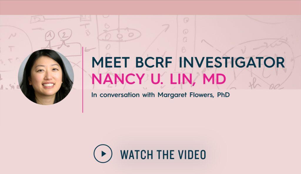 Designed graphic with Nancy LIn's headshot and call to action to click to watch the video interview