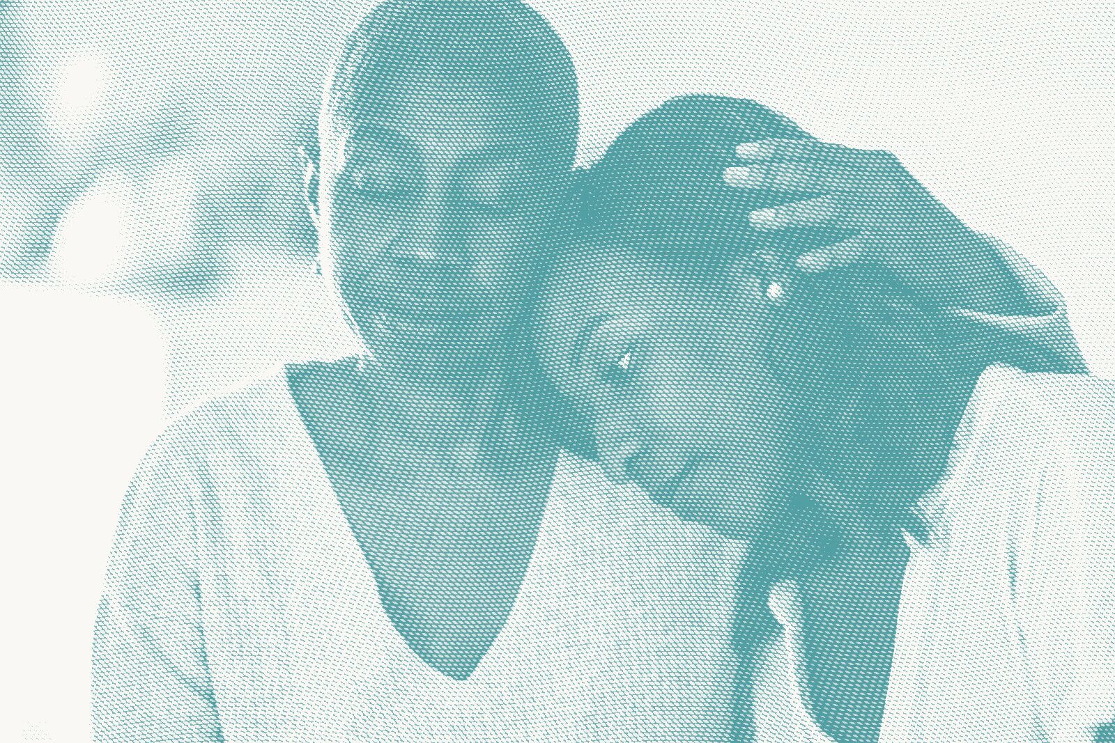 a woman and her daughter embrace