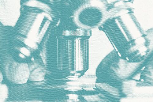 a closeup shot of a microscope