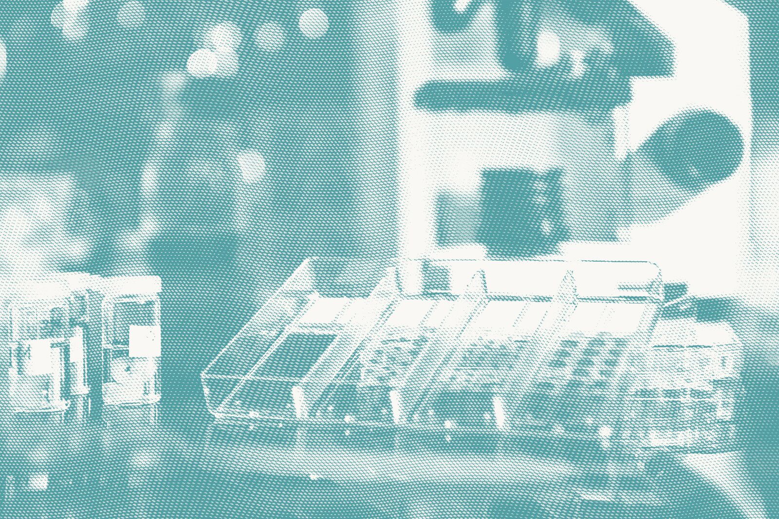 a photo of slides from an immunohistochemistry test, which is used to determine breast cancer hormone status