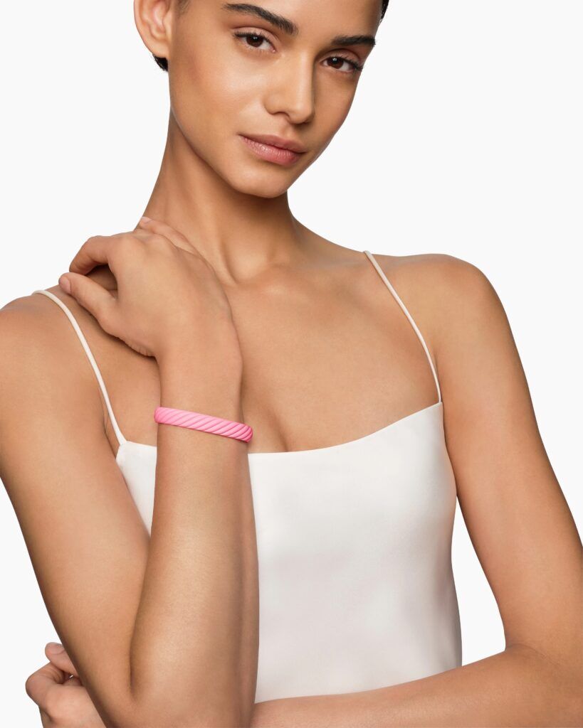 David Yurman Cable Pink Rubber Bracelet