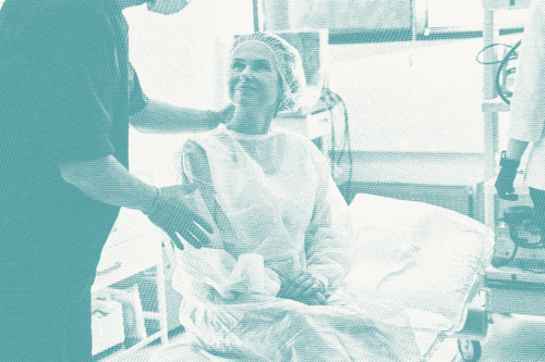 a woman prepares for a mastectomy