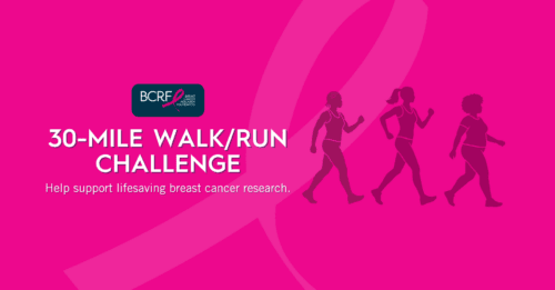 BCRF 30 mile walk/run challenge graphic