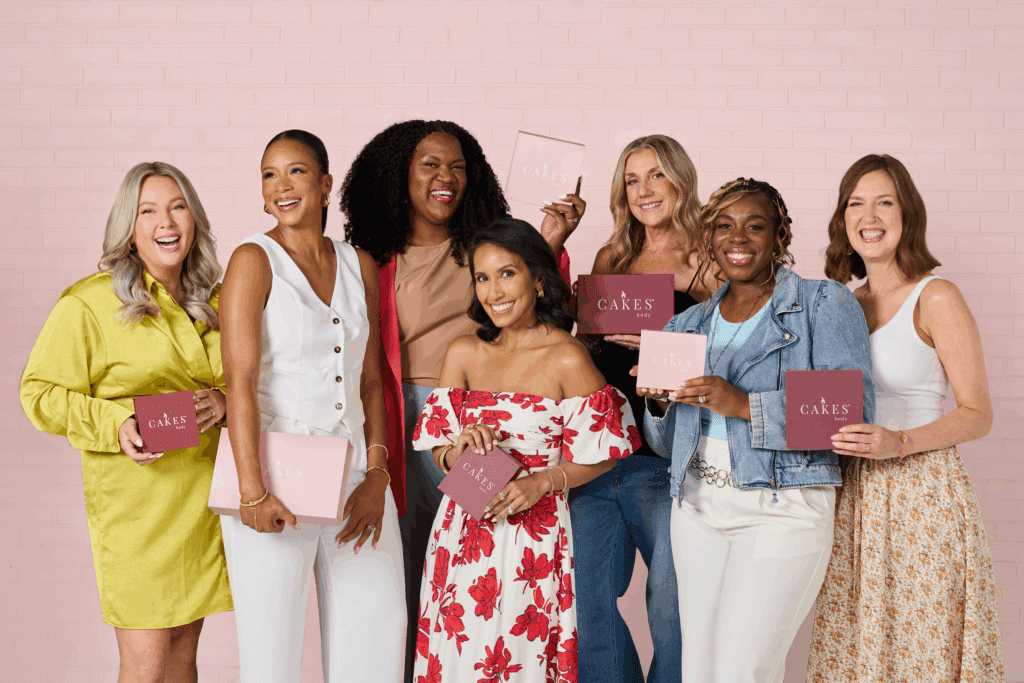 Women with CAKES body products