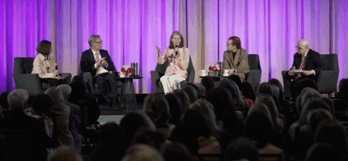 From left: moderator Judy Garber; BCRF investigators Drs. Robert Vonderheide, Elizabeth Mittendorf, and Nora Disis; and moderator Dr. Larry Norton